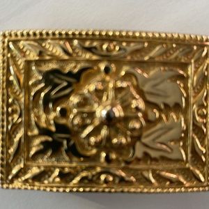 Vintage- Gold Tone 3 Strand Metallic Stretch Belt